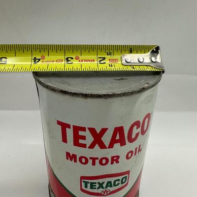 Vintage Texaco Sealed Oil Can & Tire Inflator