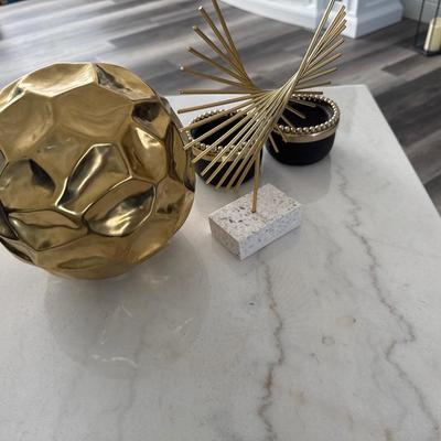 Gold colored home decor