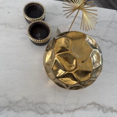 Gold colored home decor
