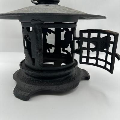Large Cast Iron Asian Hanging Lantern