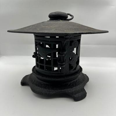 Large Cast Iron Asian Hanging Lantern