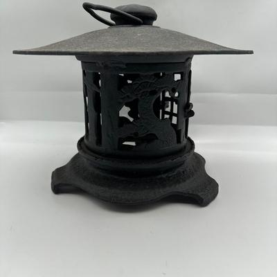 Large Cast Iron Asian Hanging Lantern