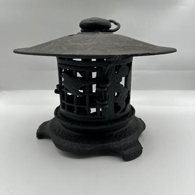 Large Cast Iron Asian Hanging Lantern