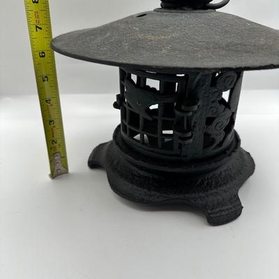 Large Cast Iron Asian Hanging Lantern