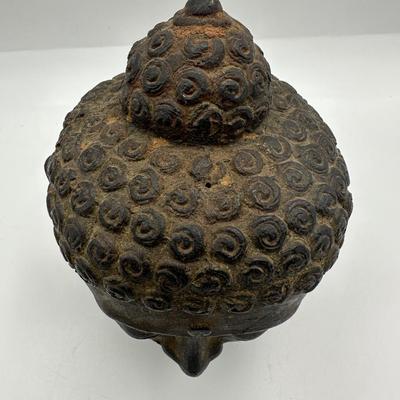 Indonesian Handmade Bronze/ Iron Buddha Head Statue, Buddha Tranquility Head