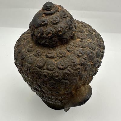 Indonesian Handmade Bronze/ Iron Buddha Head Statue, Buddha Tranquility Head