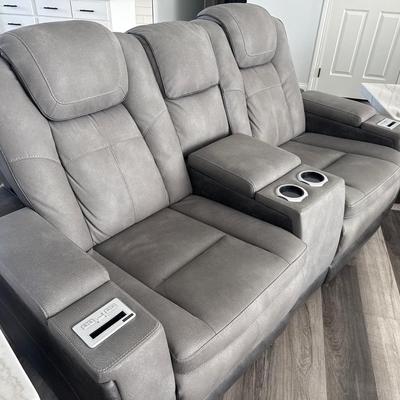 Power Reclining Designer Love Seat