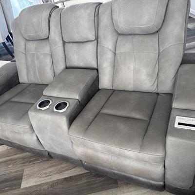 Power Reclining Designer Love Seat