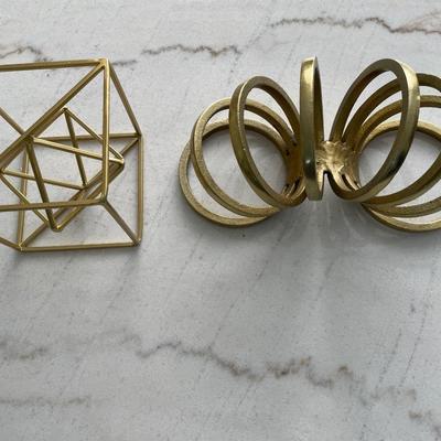 Gold color metal decor