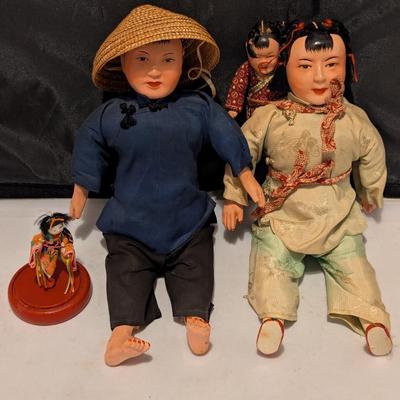 Vintage Composition & Cloth Oriental Dolls - G (B)