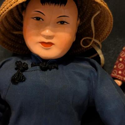 Vintage Composition & Cloth Oriental Dolls - G (B)