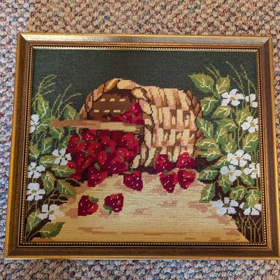 Bucilla Strawberry Basket Needlepoint Art (DSB)