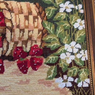 Bucilla Strawberry Basket Needlepoint Art (DSB)