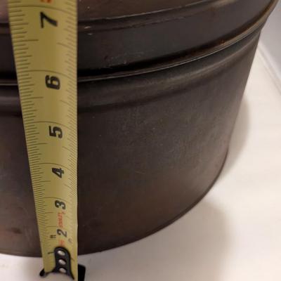 Antique Metal Container Marked "H" On The Underside (B)