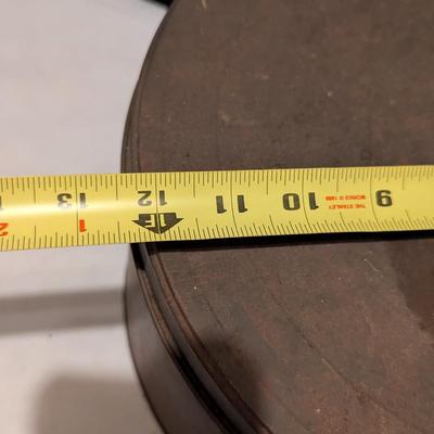 Antique Metal Container Marked "H" On The Underside (B)