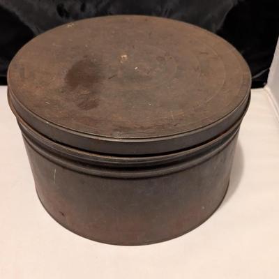 Antique Metal Container Marked "H" On The Underside (B)
