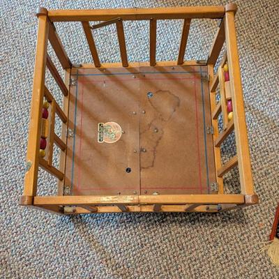 The Barden & Robeson Folding Wooden Doll Playpen (B)