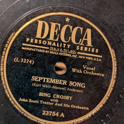 Decca Columbia 78 RPM 1940's Records & Carrying Case (B)