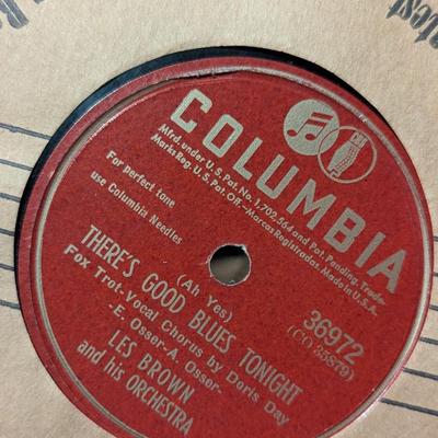 Decca Columbia 78 RPM 1940's Records & Carrying Case (B)