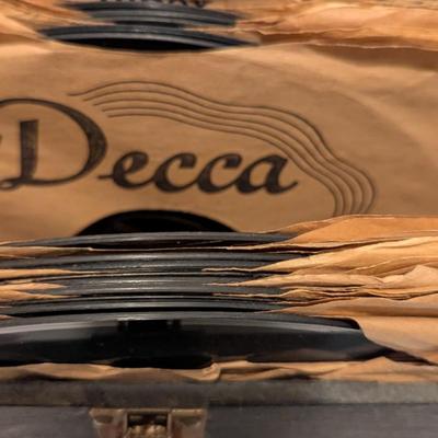 Decca Columbia 78 RPM 1940's Records & Carrying Case (B)