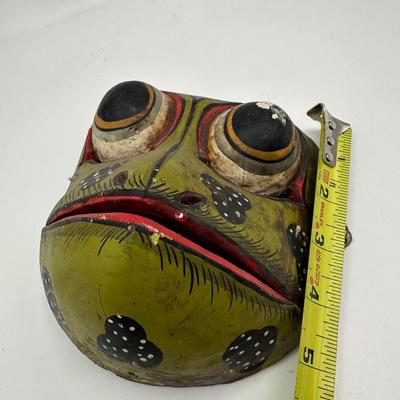 Vintage Mask Balinese Indonesian Godogan Frog