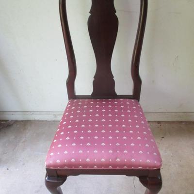 Set Of 4 Ethan Allen Georgian Court Solid Cherry Traditional Style Splat Back Dining Side Chair (G)
