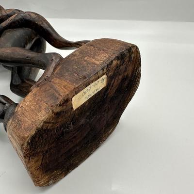 Vintage African Hand Carved Wood Statue