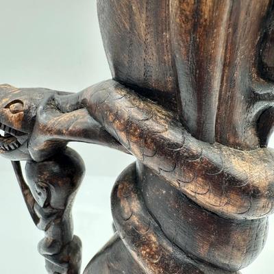 Vintage African Hand Carved Wood Statue