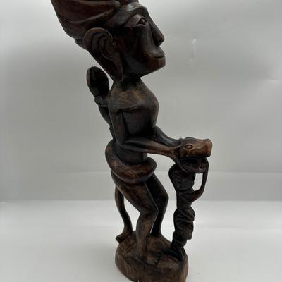 Vintage African Hand Carved Wood Statue