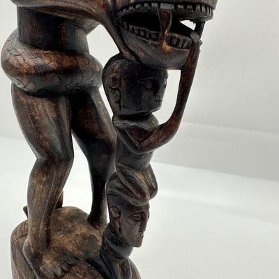 Sale Photo Thumbnail #271: Vintage hand carved wood statue