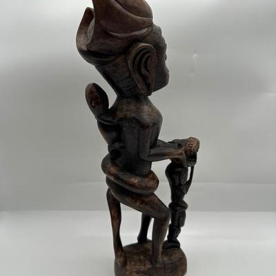 Vintage African Hand Carved Wood Statue