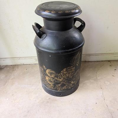 Antique Painted Galvanized Milk Can (G)