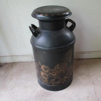 Antique Painted Galvanized Milk Can (G)