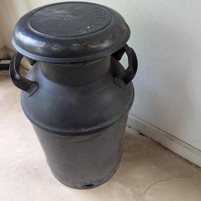 Antique Painted Galvanized Milk Can (G)