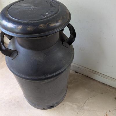 Antique Painted Galvanized Milk Can (G)