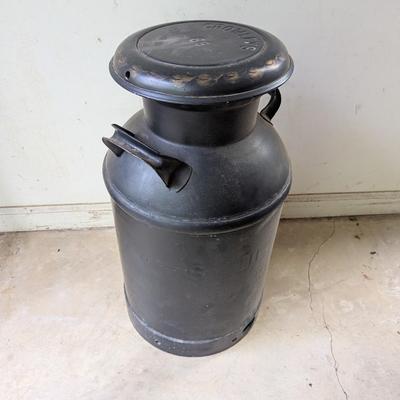 Antique Painted Galvanized Milk Can (G)