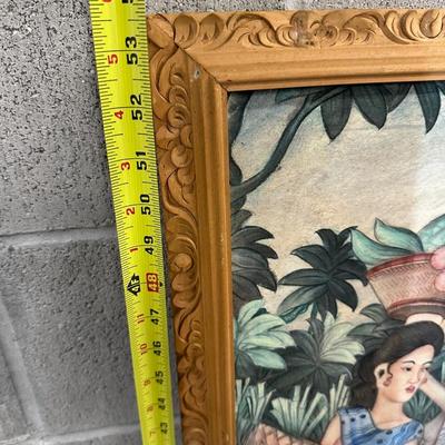 Vintage Bali Painting on Canvas