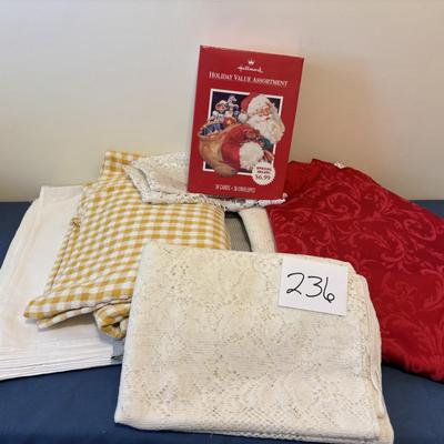 Table clothes and Cards