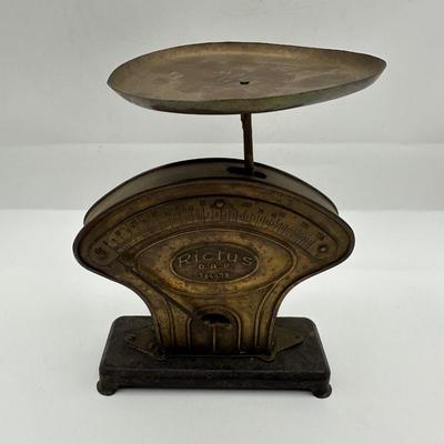 Sale Photo Thumbnail #353: Exquisite antique German scale Rictus Art Deco Jakob Maul 1920 brass