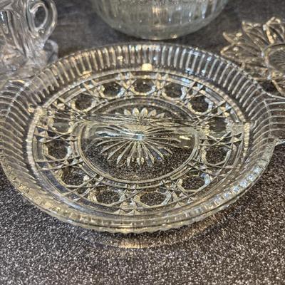 Gorgeous crystal collection including bowls and sugar/creamer