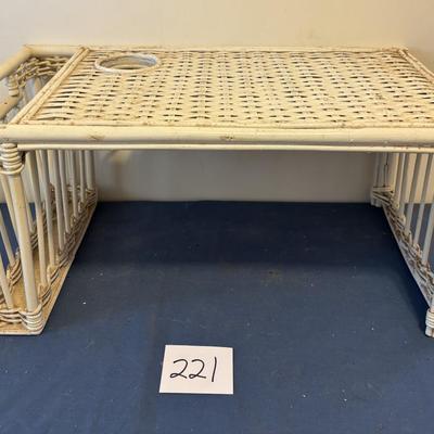 Vintage Wicker Rattan Breakfast Tray