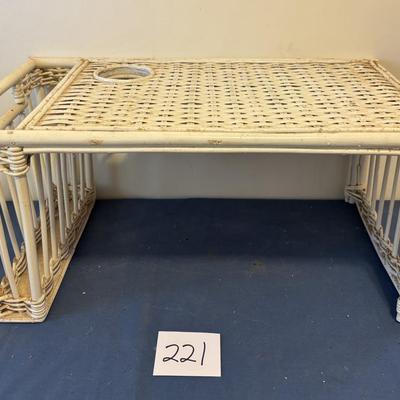 Vintage Wicker Rattan Breakfast Tray