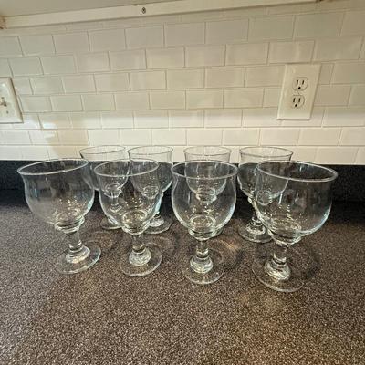 8 glass water goblets