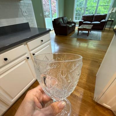 8 beautiful etched glasses