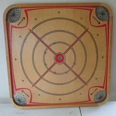 80's Carrom Checkers Backgammon Shuffle Game Board (G)
