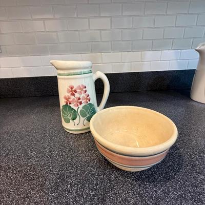 Pretty pitcher and bowl
