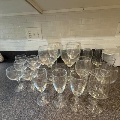 Large lot of glassware