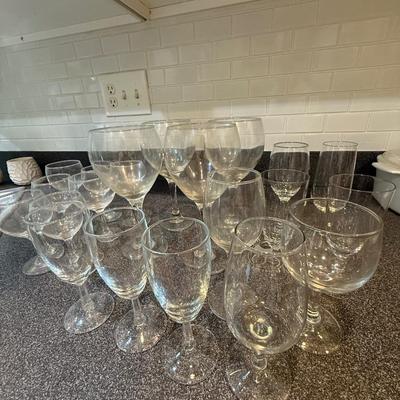 Large lot of glassware