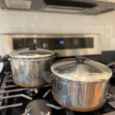 Two pots and two frying pans