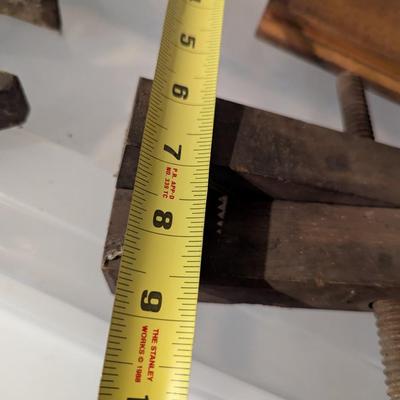 Antique Wood Molding Planes #11 & #12 & All Wooden Clamp Vises (TR)